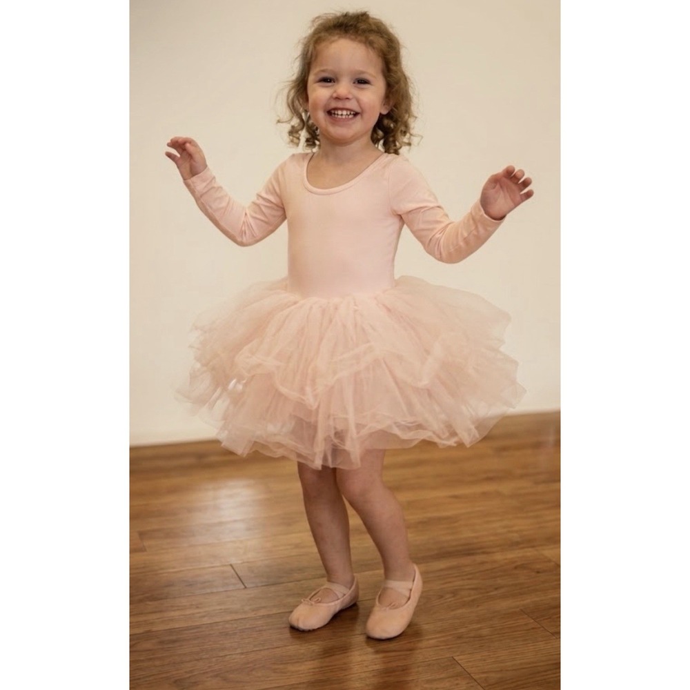 I Love Plum Pink Long Sleeve Tutu Ballet Size 3-6 Months Pageant Tulle BFF